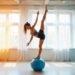 stability ball exercises to sculpt core, improve balance, and posture